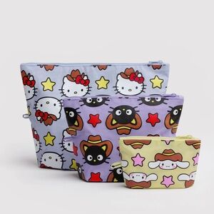 NWT Baggu Western Hello Kitty and Friends Go Pouch Set
